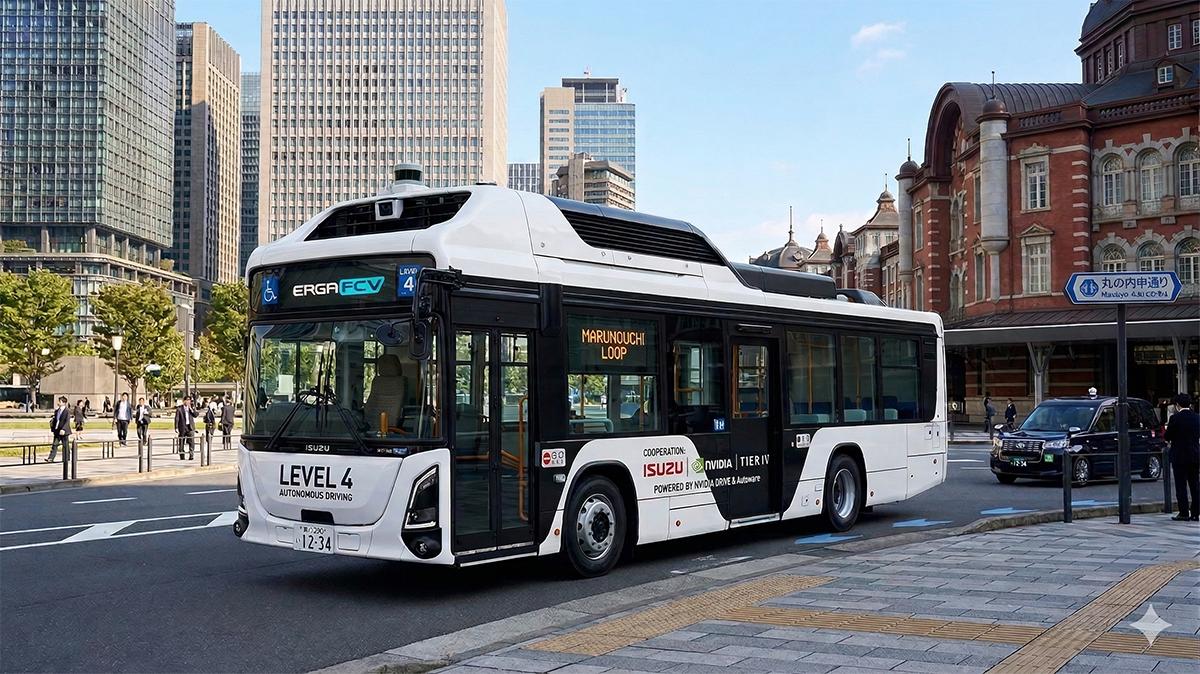 いすゞとティアフォー、エヌビディアの技術を活用したレベル4自動運転