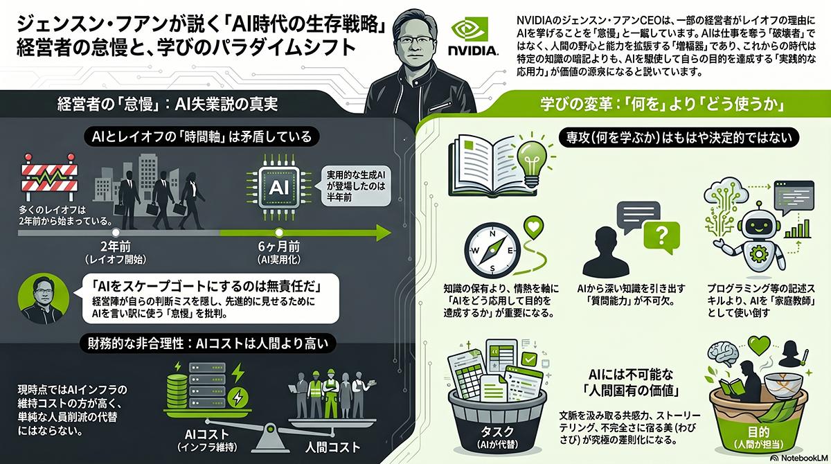 NVIDIA ジェンスン・ファンCEO、AI時代は日本の「侘び寂び」こそが価値