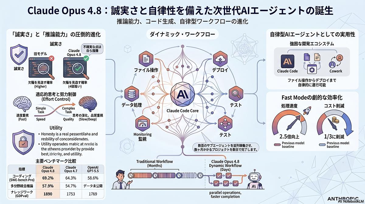 アンソロピック、主力最新モデル「Claude Opus 4.8」をリリース 不確実
